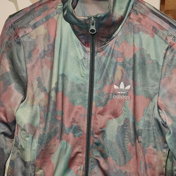 Adidas Pastel Swirls Track Jacket Sz S - Picture 1 of 12